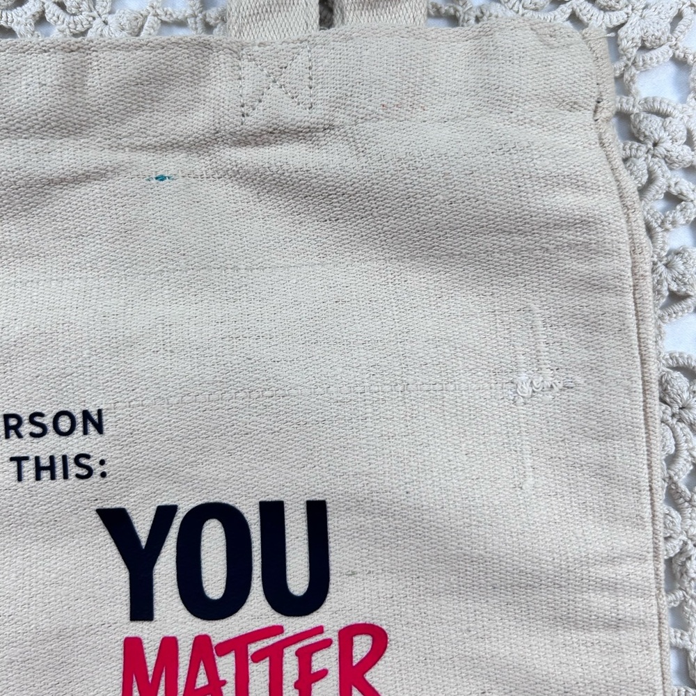 Motivational Canvas Tote Bag “You Matter More Than You Know” Viva Little Shop - Picture 5 of 9